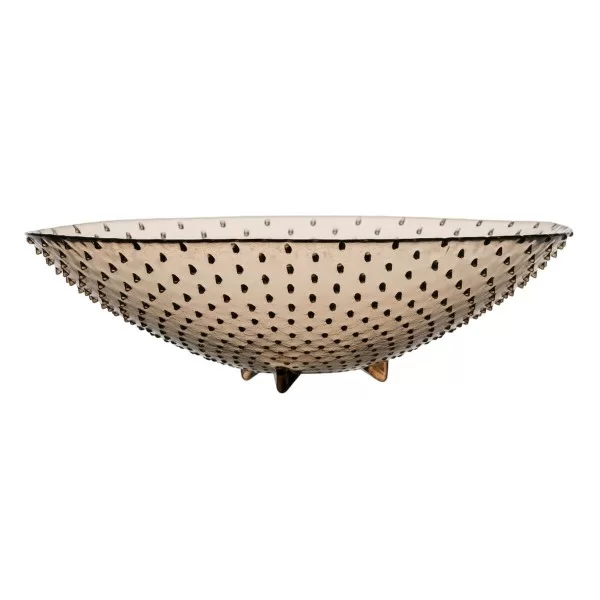 Centerpiece recycled glass Caramel 40 x 40 x 11 cm