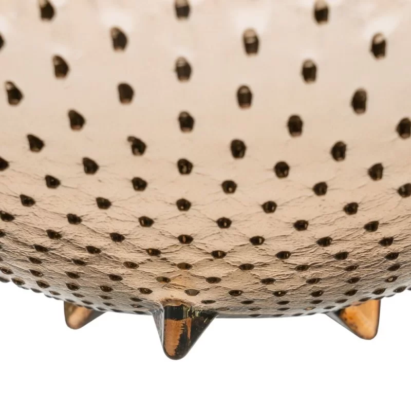 Centerpiece recycled glass Caramel 40 x 40 x 11 cm