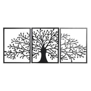Wall Decoration DKD Home Decor Black Tree Cottage 141 x...