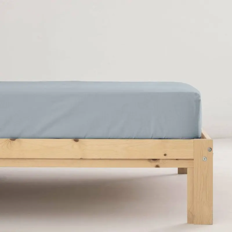 Fitted bottom sheet Ripshop Liso Celeste 180 x 200 cm Smooth