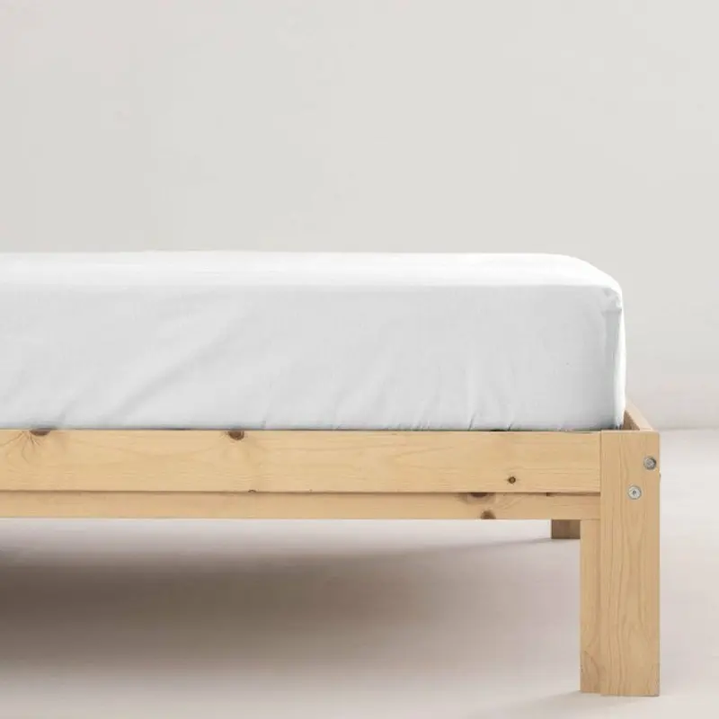 Fitted bottom sheet Ripshop Liso White 140 x 200 cm Smooth