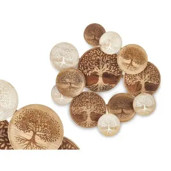 Wall Decoration White Brown Mango wood Tree of Life 76 x... 2
