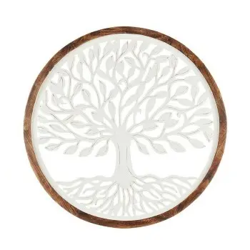 Wall Decoration White Brown Mango wood Tree of Life 65 x...