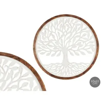 Wall Decoration White Brown Mango wood Tree of Life 65 x... 2
