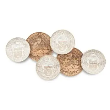 Wall Decoration White Brown Mango wood Buddha 102 x 55 x...