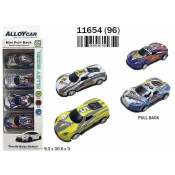 Vehicle Playset 9,3 x 30,5 x 3 cm Friction 4 Pieces 2