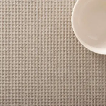 Table Runner Muaré Waffle Brown Linen 45 x 140 cm 2