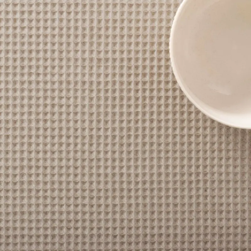 Table Runner Muaré Waffle Brown Linen 45 x 140 cm