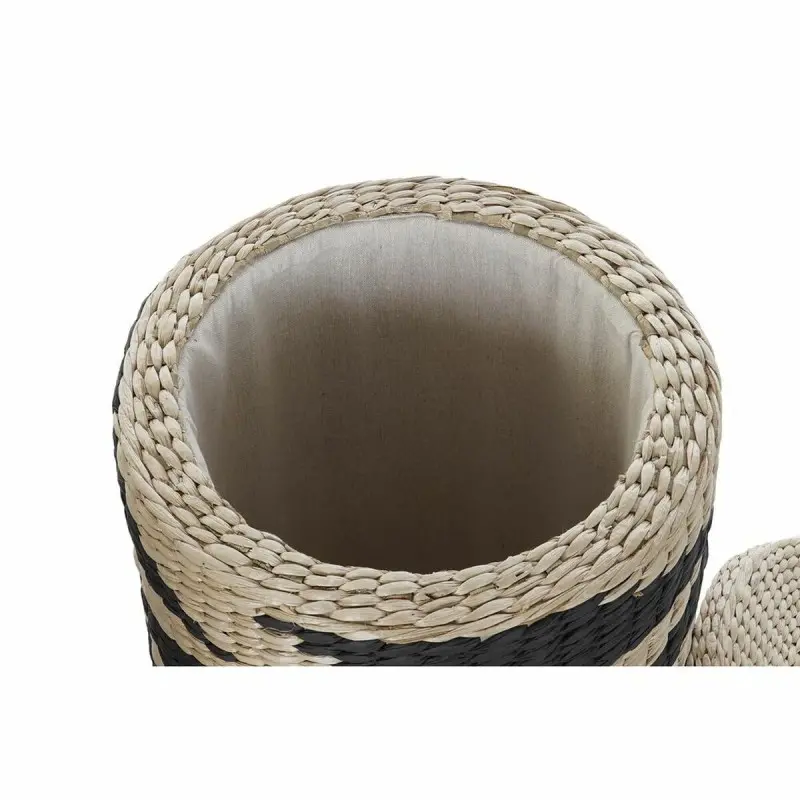 Laundry basket DKD Home Decor Black Natural MDF...