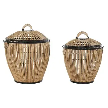 Set of Baskets DKD Home Decor Natural 48 x 48 x 55 cm...