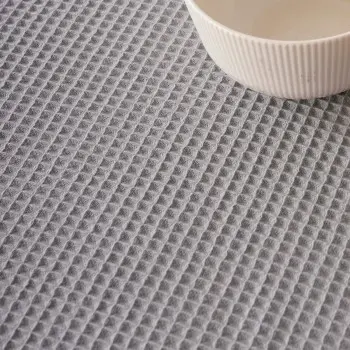Table Runner Muaré Waffle Grey 45 x 140 cm