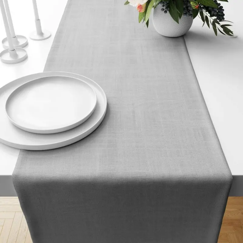Table Runner Muaré Liso Grey 45 x 140 cm