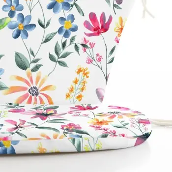 Chair cushion Belum 0120-407 48 x 5 x 90 cm Flowers 2