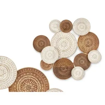Wall Decoration White Brown Mango wood Mandala 76 x 70 x... 2