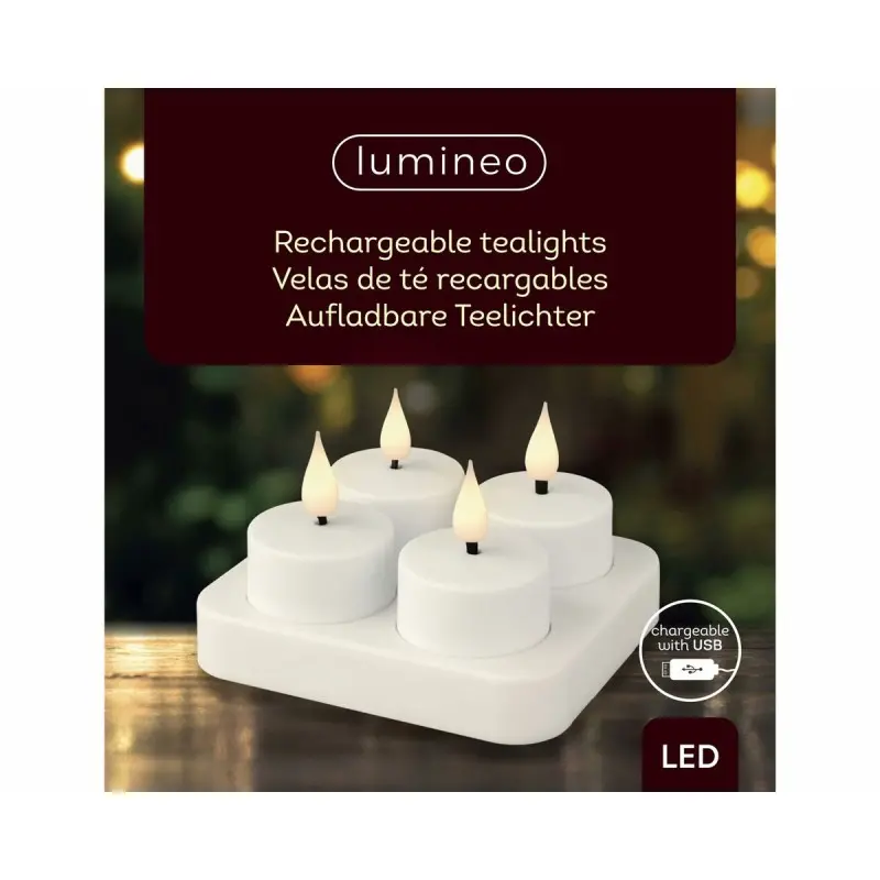 LED Candle Lumineo 485346 Rechargeable Inside...