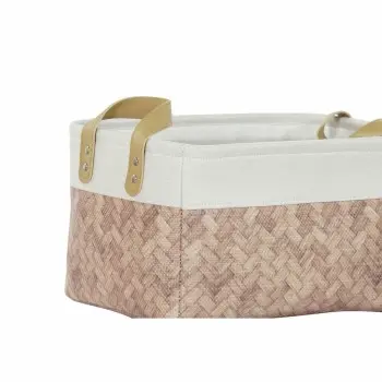 Basket set DKD Home Decor Canvas Polyester (40 x 30 x 32 cm) 2