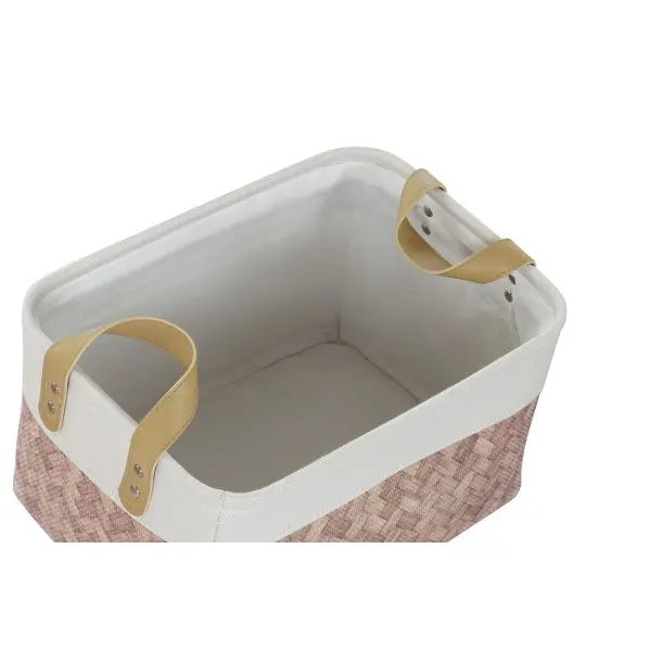 Basket set DKD Home Decor Canvas Polyester (40 x 30 x 32 cm)