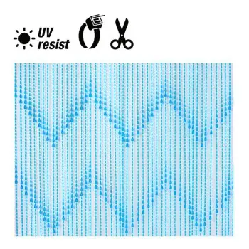 Curtain EDM Blue polypropylene (90 x 200 cm) 2