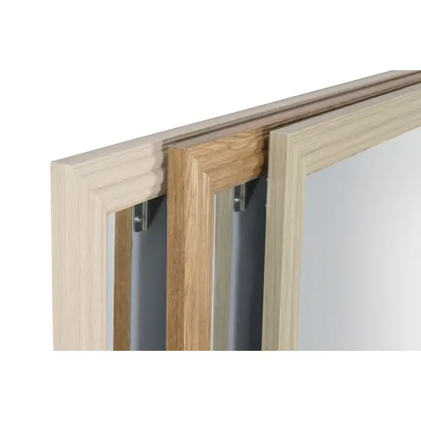 Wall mirror Home ESPRIT White Brown Beige Grey Crystal polystyrene 68 x 2 x 156 cm (4 Units)