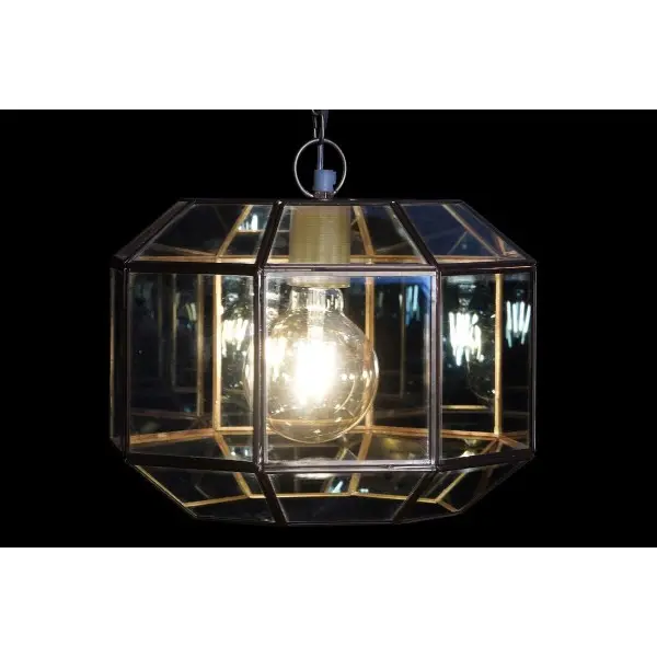 Ceiling Light DKD Home Decor Crystal Blue Golden Brass 50 W (29 x 31 x 23 cm)
