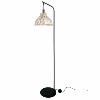Floor Lamp DKD Home Decor Black Metal Brown Rattan (40 x...