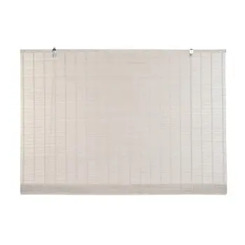 Roller blinds DKD Home Decor Varnished White Bamboo 120 x...