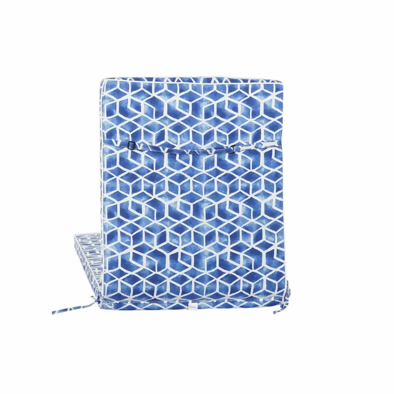Cushion DKD Home Decor Blue White Rectangular...