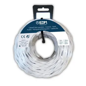 Cable EDM 2 x 2,5 mm White 5 m 2