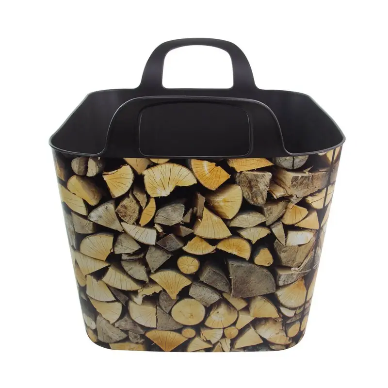 Basket Wood Brown Plastic 40 x 40 x 31 cm