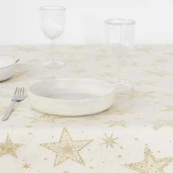 Stain-proof tablecloth Muaré Christmas 155 x 155 cm 2