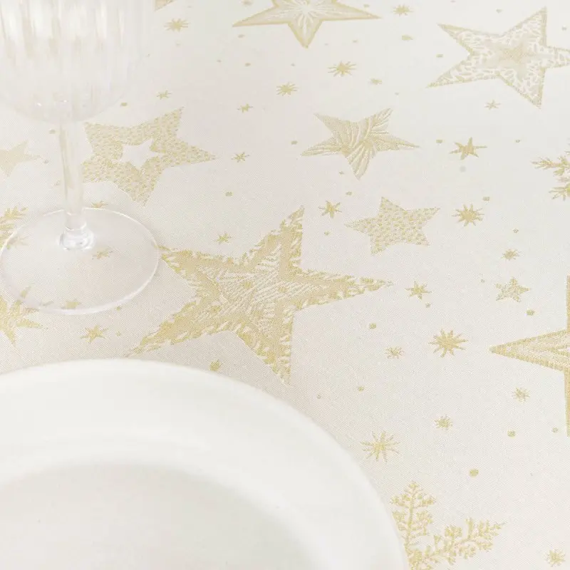 Stain-proof tablecloth Muaré Christmas 200 x...
