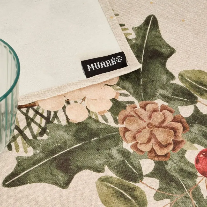 Stain-proof tablecloth Muaré Christmas 240 x...