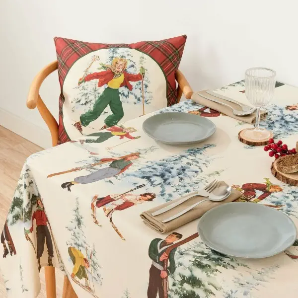 Stain-proof tablecloth Muaré Christmas Sky 155 x 155 cm