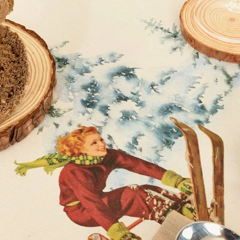 Stain-proof tablecloth Muaré Christmas Sky 155...