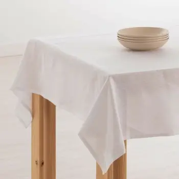 Tablecloth Muaré 140 x 150 cm White
