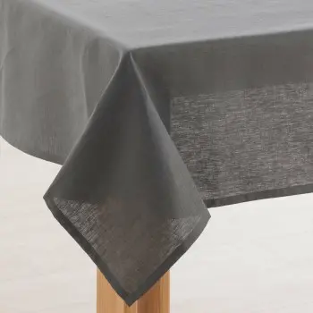 Tablecloth Muaré 140 x 150 cm Anthracite