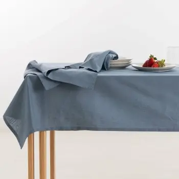 Tablecloth Muaré 300 x 150 cm Blue 2