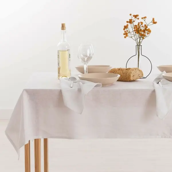 Tablecloth Muaré 200 x 150 cm White