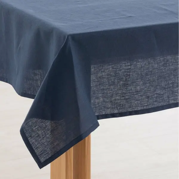 Tablecloth Muaré 350 x 150 cm Dark blue