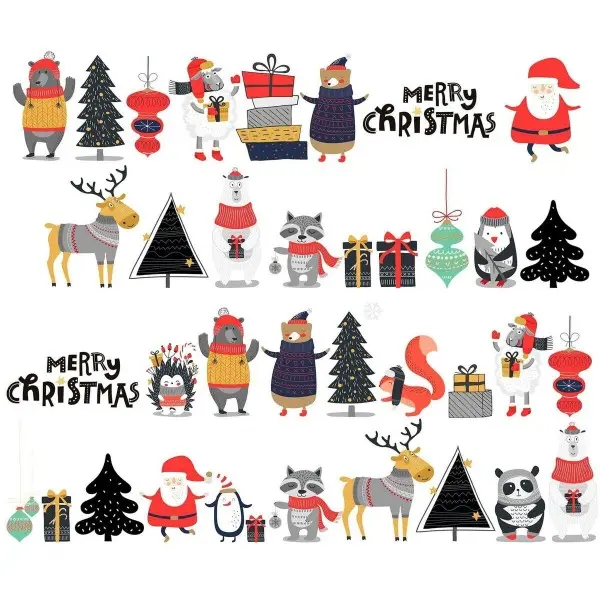 Tablecloth Muaré Noel White