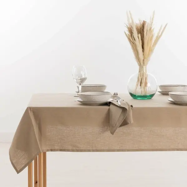 Tablecloth Muaré 250 x 150 cm Taupe