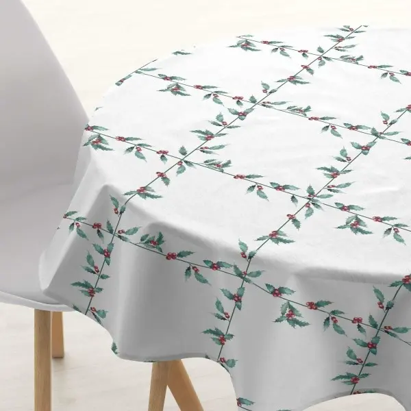 Tablecloth Muaré White Christmas