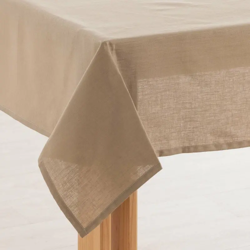 Tablecloth Muaré 350 x 150 cm Taupe