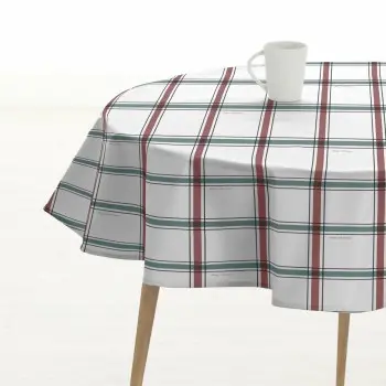 Tablecloth Muaré Elegant Christmas White