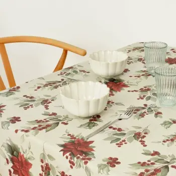 Stain-proof resined tablecloth Muaré Christmas 300 x 140 cm 2