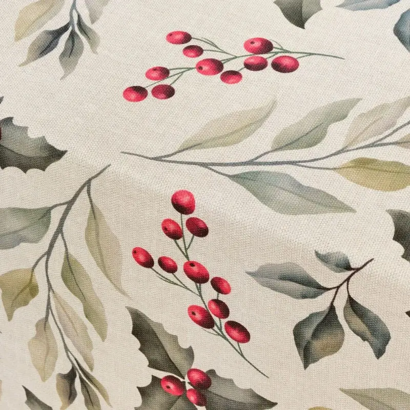 Stain-proof resined tablecloth Muaré Christmas 200 x 140 cm