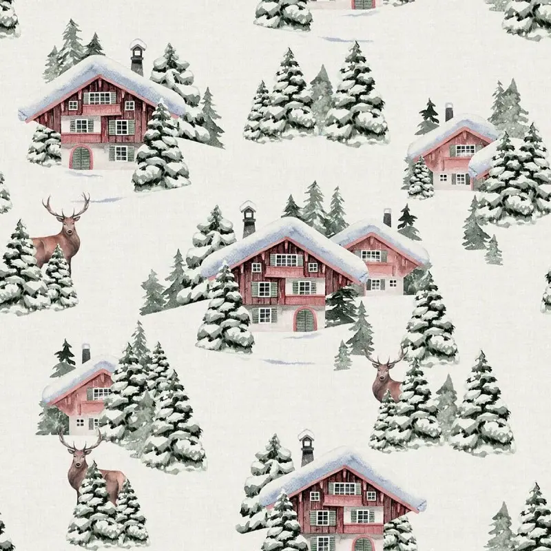 Stain-proof resined tablecloth Muaré Christmas...