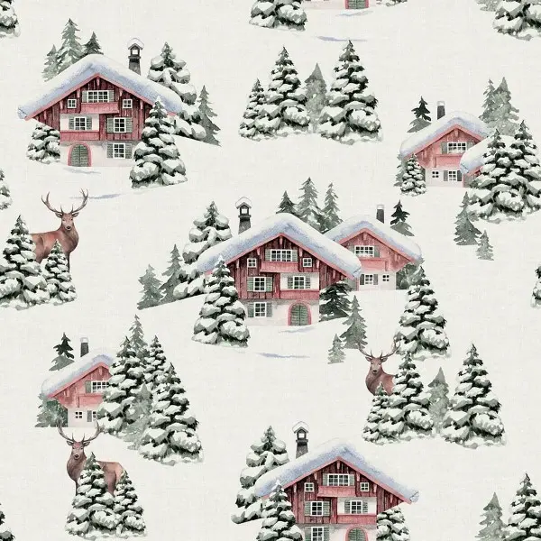 Stain-proof resined tablecloth Muaré Christmas 100 x 140 cm