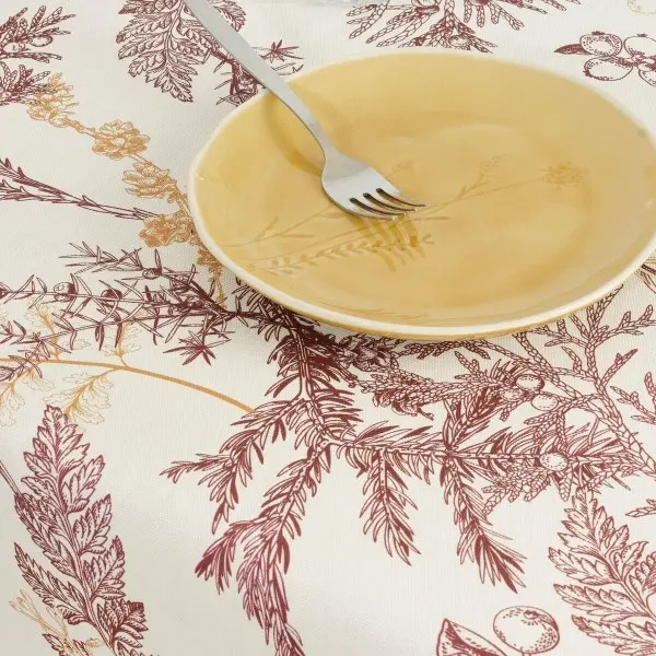 Stain-proof resined tablecloth Muaré Christmas 200 x 140 cm