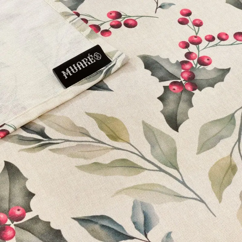 Stain-proof resined tablecloth Muaré Christmas...